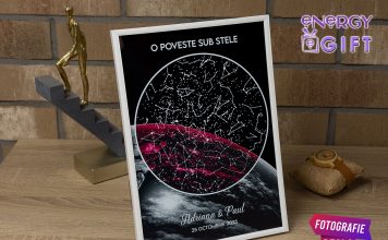 Un nou concept românesc cucerește piața cadourilor: tablourile cu harta stelelor personalizată